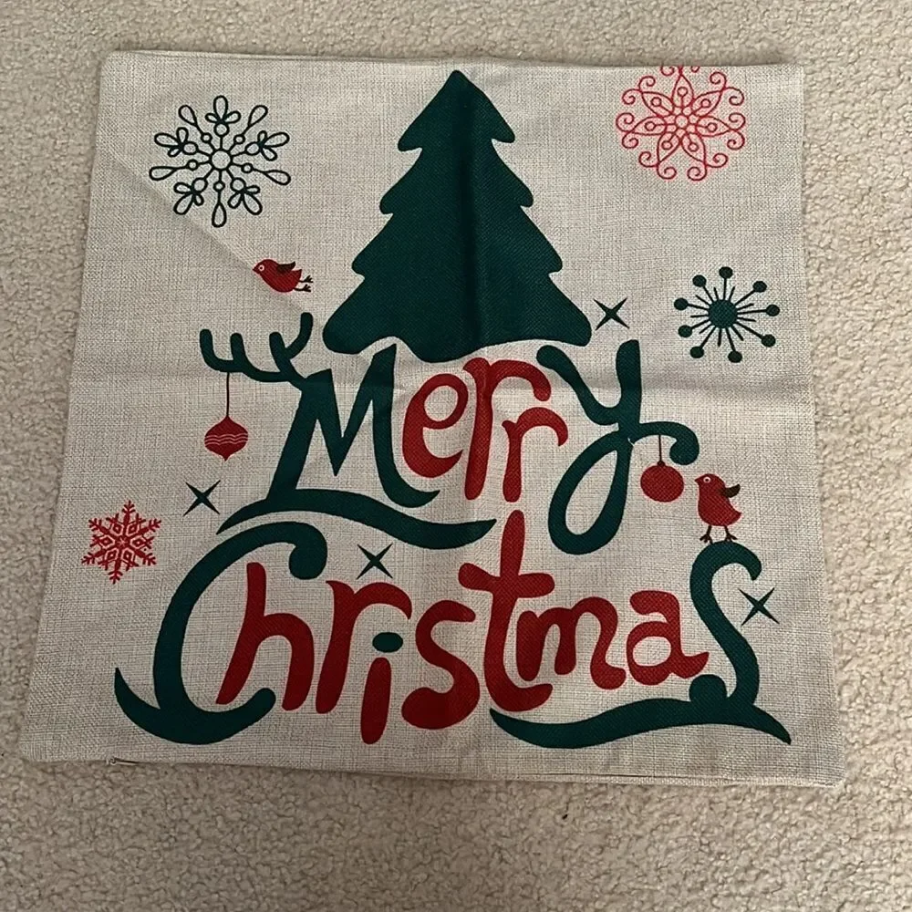 4 17x17 CHRISTMAS PILLOW COVERINGS NIP